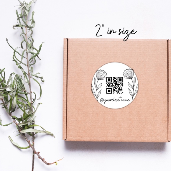 Minimal Personalized QR code Poshmark Stickers - Picture 2 of 7